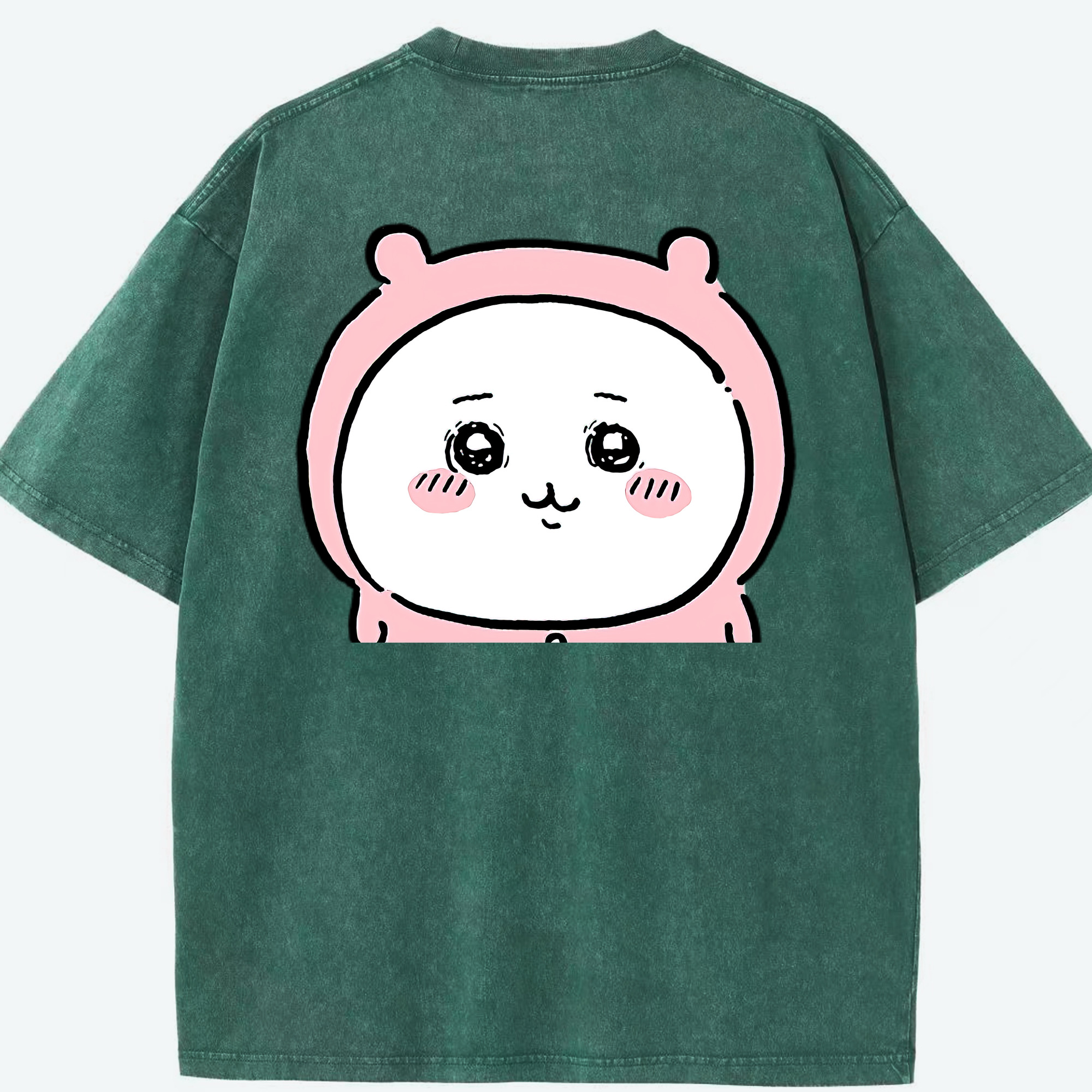 （画像用） ちいかわ ちいかわ Chii-kawa chiikawa 綿100% ヴィンテージ風 半袖Tシャツ（背面プリント）